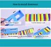 Electric Construction Domino Toys, 60pcs Domino Train Blocks Rally Electric Toy Set For Kids