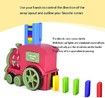 Electric Construction Domino Toys, 60pcs Domino Train Blocks Rally Electric Toy Set For Kids