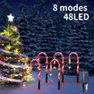 8 Pcs Outdoor Solar Christmas Decoration Lights Garden Solar Star Christmas Cane Lights For Outdoor Garden Christmas Decoration