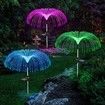 3PCS Solar garden lights, fiber optic lights, jellyfish lights, luminous, charging, and plug-in lawn and garden decorative lights