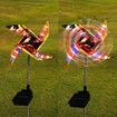 2 Pack Solar Windmill LED Light Outdoor Decorative Garden Color Changing for Yard Lawn, Patio
