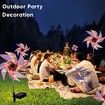 2 Pack Solar Windmill LED Light Outdoor Decorative Garden Color Changing for Yard Lawn, Patio