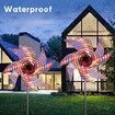 2 Pack Solar Windmill LED Light Outdoor Decorative Garden Color Changing for Yard Lawn, Patio