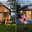 2 Pack Solar Windmill LED Light Outdoor Decorative Garden Color Changing for Yard Lawn, Patio