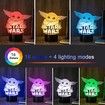 The Child Grogu Baby Yoda Hologram Effect Led Illusion Table Lamp, 16 Color Change Christmas Birthday Gifts for Children Kids