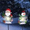 Solar Christmas Decorations Outdoor, Waterproof Christmas Pathway Lights -Snow Man