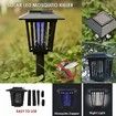 Solar Powered LED Light Pest Bug Zapper Insect Mosquito Killer Lamp Garden Outdoor
