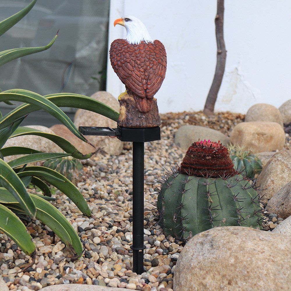Eagle Statue Garden Solar Pile Light Resin Solar Light Outdoor Decoration Lighting Eagle and Pile Solar