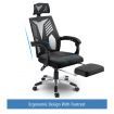 Executive High Back Mesh Office Computer Chair with Retractable Footrest