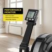 GENKI Fitness Rowing Machine Indoor Home Rower Foldable 10 Resistance Levels LCD Bluetooth