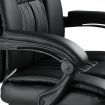 PU Leather 8-Point Massage Executive Office Chair w/ Lumbar Support Retractable Footrest