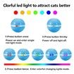 Smart Interactive Cat Toys Colorful LED Self Rotating Ball With Catnip, Bell And Feather USB Rechargeable Cat Ball Toy