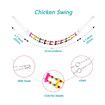 6 Packs Chicken Xylophone Swing Ladder Toys Pecking Vegetable Hanging Feeder for Chicken Hens Bird Parrot