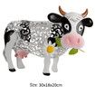 Cow Solar Light,Smart Resin Daisy Cow LED Solar Light 30x20x18cm