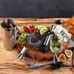 12pcs/set Stainless Steel Cocktail Shaker Set Bartender Tool Kit Bar Accessories Drink Mixer Tool With Wine Rack Stand 750ml