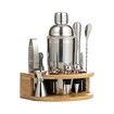 12pcs/set Stainless Steel Cocktail Shaker Set Bartender Tool Kit Bar Accessories Drink Mixer Tool With Wine Rack Stand 750ml