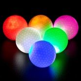 Glowing Golf Balls LED Constant Shining 6PCS Dark Multi Colourful Glow in the Dark Sport Nighttime Putting Driving Range