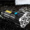 LED Flashlights USB Recharge Outdoor Portable Lamp Super Bright Multifunctional Camping Light
