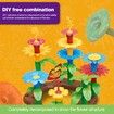 148pcs set DIY Educational Flower Arrangement Toys Creative Colorful Interconnecting Blocks Building Garden Game for Kids