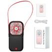 Mini Portable Foldable USB Fan Handheld Rechargeable Fan for Travel 3 Speed Table Fan Personal Fan for Kids Girls Boys (Black)