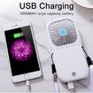 Mini Portable Foldable USB Fan Handheld Rechargeable Fan for Travel 3 Speed Table Fan Personal Fan for Kids Girls Boys (Black)