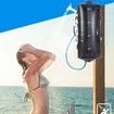 20L PVC Pressure Shower With Foot Pump, Outdoor Lightweight Inflatable Shower,Camping Pressure Water Bag