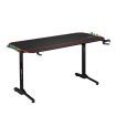 RGB Gaming Desk Carbon Fibre Racer Table Computer Desktop Study Workstation LED 140cm