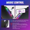 LED Gaming Desk Computer Desktop Carbon Fibre Racer Table Study Workstation RGB 140cm