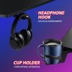 LED Gaming Desk Computer Desktop Carbon Fibre Racer Table Study Workstation RGB 140cm