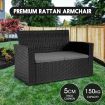 Outdoor Wicker Sofa Garden Lounge Patio Set Rattan Chairs Furniture 4 Pcs