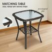 Garden Rocking Chair Swivel Wicker Sofa Patio Set Outdoor Lounge Furniture 3 Pcs