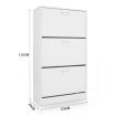 Modern 3-Drawer Shoe Cabinet 45 Pairs Shoe Organizer Rack