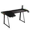 LED Gaming Desk Carbon Fibre Computer Desktop Racer Table Study Workstation RGB 160cm