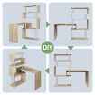 Office Computer Desk L Shaped Rotating Corner Study Home Writing Table 5 Bookshelves Oak