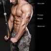 Triceps Rope Single Pull Down Rope Push Down Cable Muscle Training Attachment For Body Building