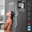 8 Inch Rain Shower Head Hand Held Rainfall High Pressure Overhead Set Round with Chromed Finish