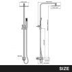 8 Inch Rain Shower Head Hand Held Rainfall High Pressure Overhead Set Round with Chromed Finish
