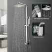 8 Inch Rain Shower Head Hand Held Rainfall High Pressure Overhead Set Round with Chromed Finish