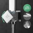 8 Inch Rain Shower Head Hand Held Rainfall High Pressure Overhead Set Round with Chromed Finish