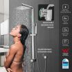 8 Inch Rain Shower Head Hand Held Overhead High Pressure Rainfall Chromed Top Mount Set