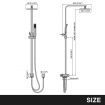 8 Inch Rain Shower Head Hand Held Overhead High Pressure Rainfall Chromed Top Mount Set