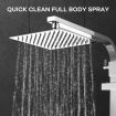 8 Inch Rain Shower Head Hand Held Overhead High Pressure Rainfall Chromed Top Mount Set