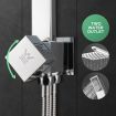 8 Inch Rain Shower Head Hand Held Overhead High Pressure Rainfall Chromed Top Mount Set