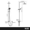 8 Inch Rain Shower Head Hand Held High Pressure Rainfall Overhead Set Top Mount Chrome