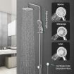 8 Inch Rain Shower Head Hand Held High Pressure Rainfall Overhead Set Top Mount Chrome