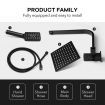 8 Inch Rain Shower Head Hand Held High Pressure Overhead Rainfall Set Chromed Top Mount