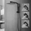 8 Inch Rain Shower Head Hand Held High Pressure Overhead Rainfall Set Chromed Top Mount
