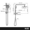 8 Inch Rain Shower Head Overhead Hand Held High Pressure Rainfall Set Round with Chromed Finish