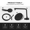 8 Inch Rain Shower Head Overhead Hand Held High Pressure Rainfall Set Round with Chromed Finish