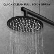 8 Inch Rain Shower Head Overhead Hand Held High Pressure Rainfall Set Round with Chromed Finish
